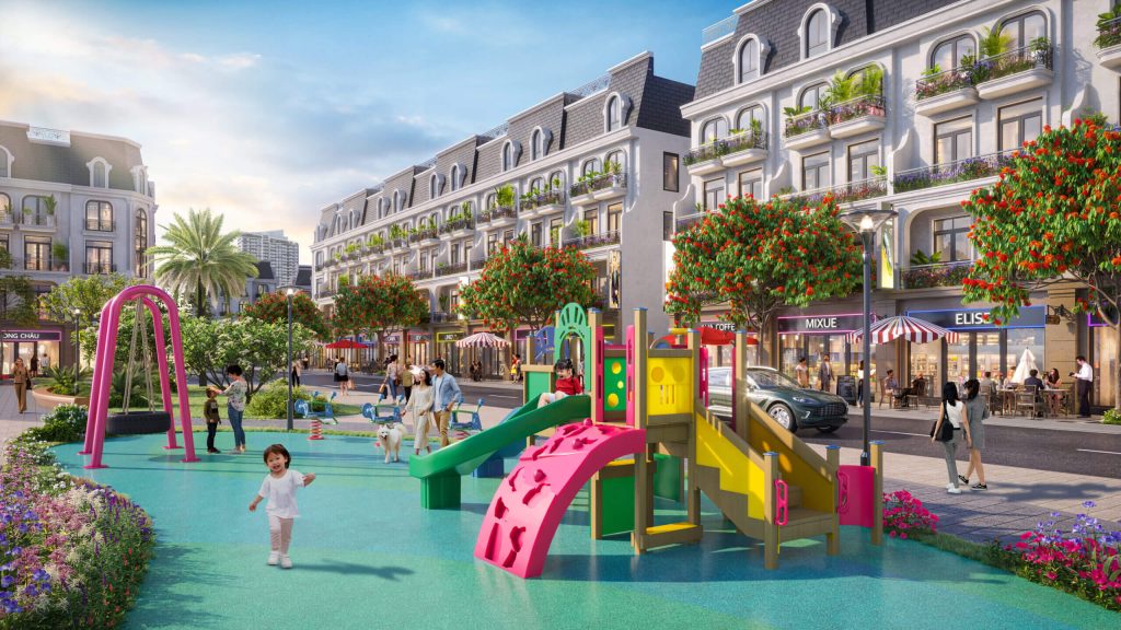 Hình ảnh khu vui chơi phân khu vinh quang dự án Hoàng Huy New City