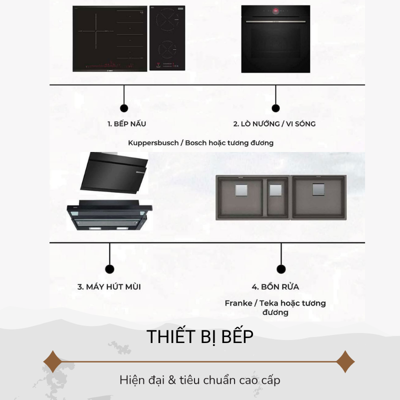 The Ambience | Gamuda Land Hải Phòng- tiêu chuẩn bàn giao thiết bị nhà bếp