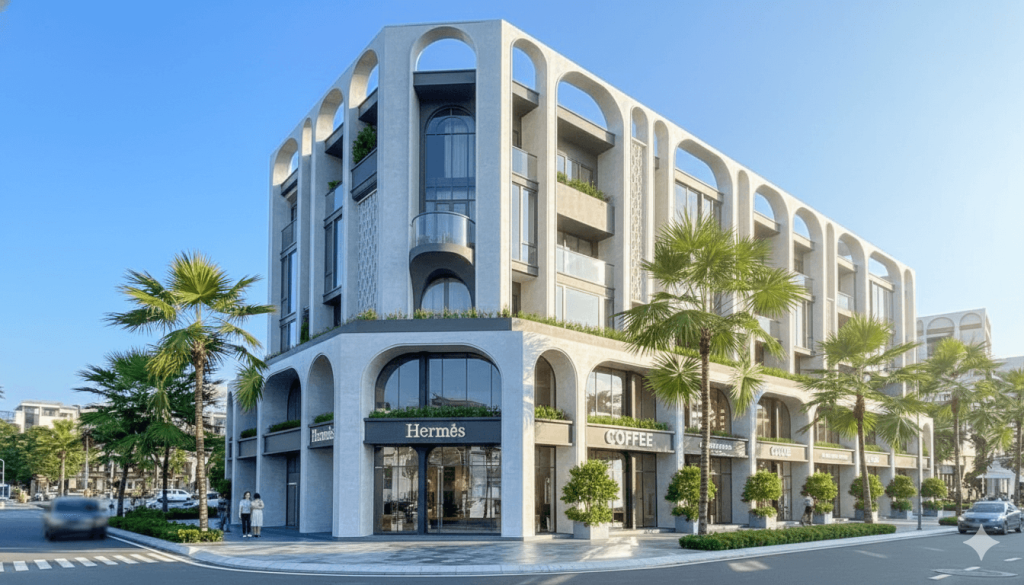 Hình ảnh Shophouse 2 Mặt tiền Doji Emerald Symphony- Phong cách hiện đại