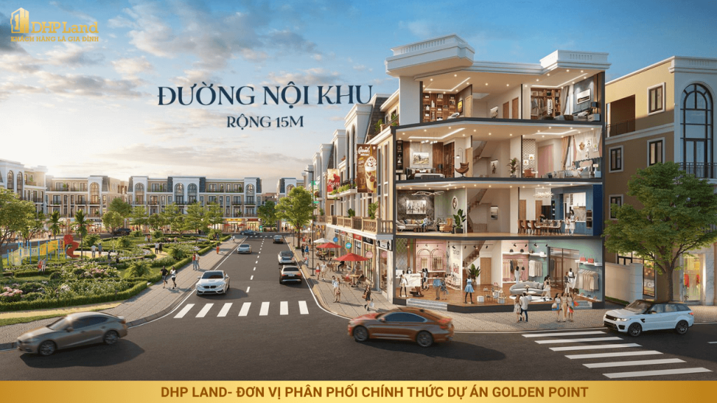 dự án golden point hải phòng đường rộng