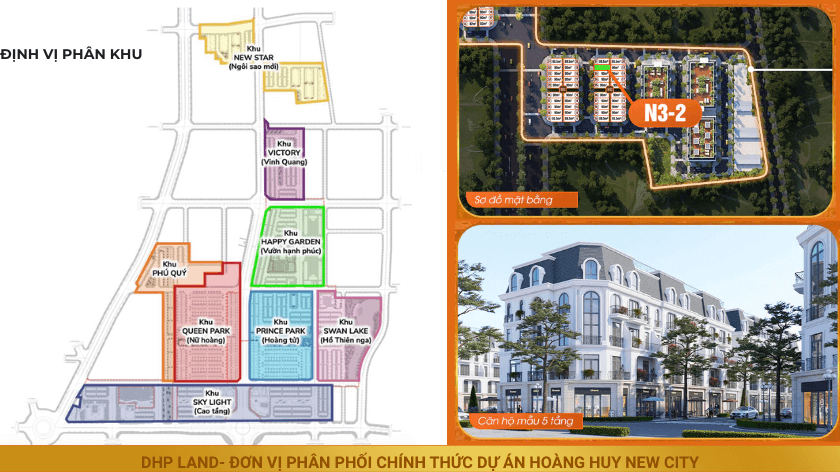 Dự Án Hoàng Huy New City- định vị phân khu new star