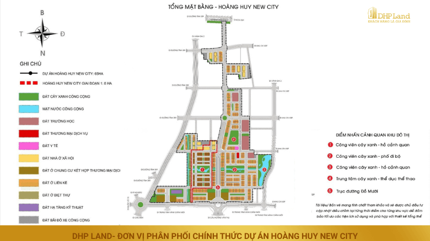Hình ảnh Biệt thự Hoàng Huy New City- Hình ảnh sơ đồ phân khu, khoanh vùng vị trí các lô biệt thự tại các phân khu đắc địa Hình ảnh Biệt thự Hoàng Huy New City