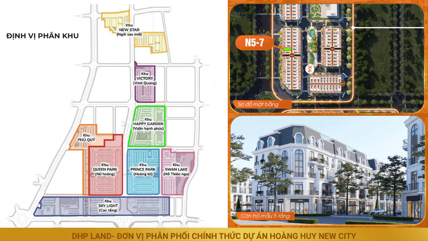Hoàng Huy New City- Định vị phân khu chi tiết căn N5-7