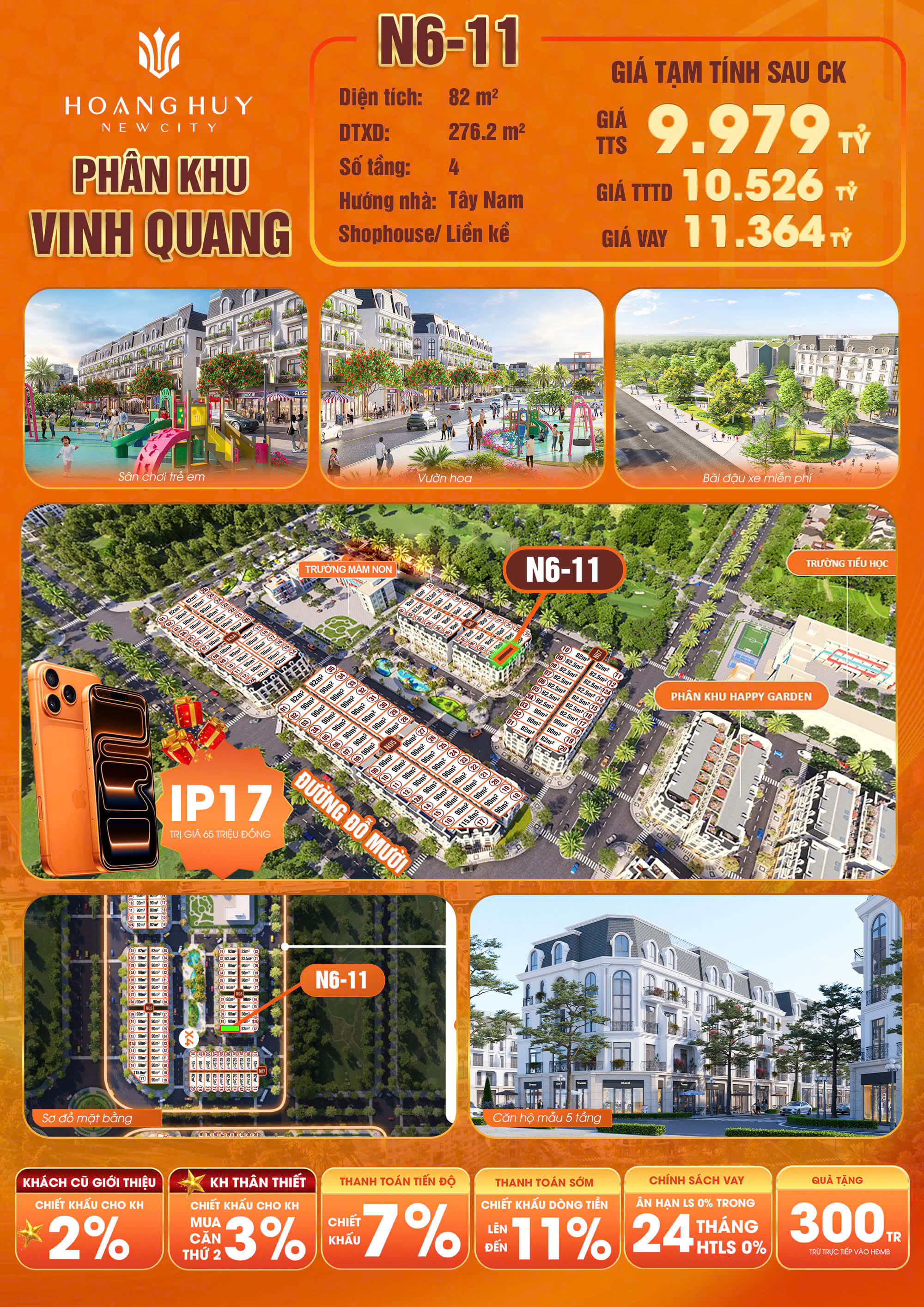 Bảng giá Hoàng Huy New City- N6-11