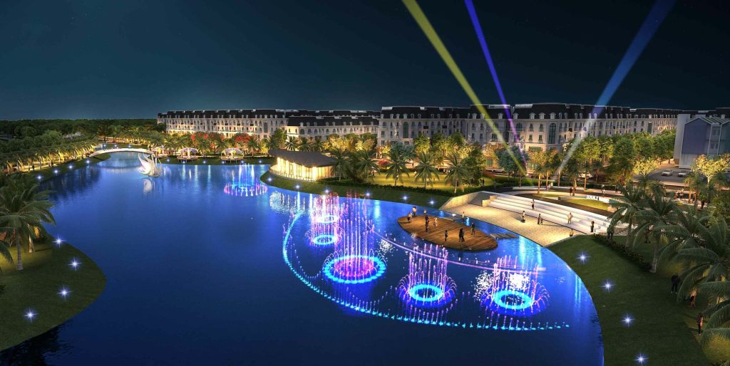 Hoàng Huy New City- tiện ích nhạc nước ban đêm