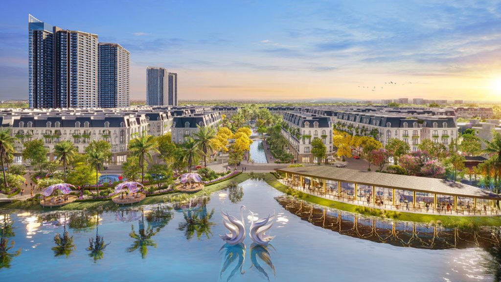 Hoàng Huy New City- hình ảnh phân khu Swan Lake ( hồ thiên nga)