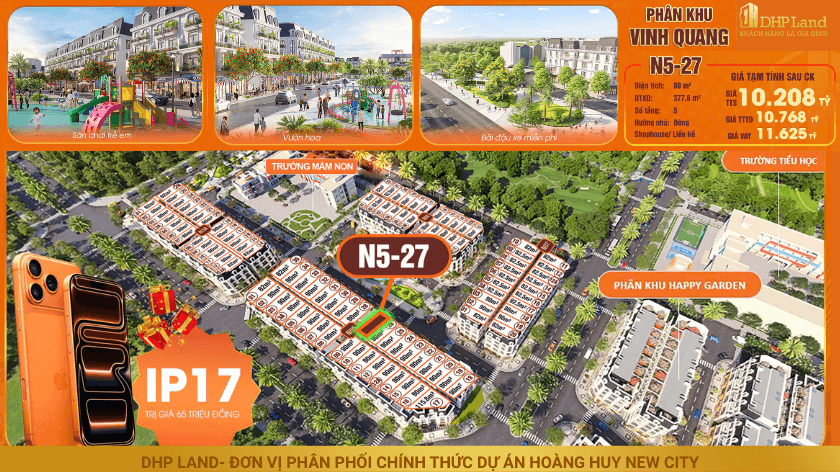 Phân tích chi tiết căn 5 tầng N5-27 tại phân khu Vinh Quang, dự án Hoàng Huy New City.