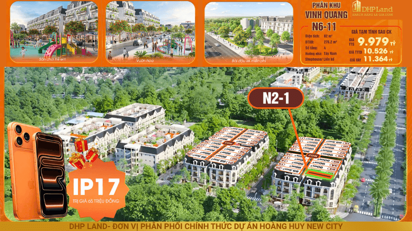 Vị trí căn N2-1 tại dự án Hoàng Huy New City