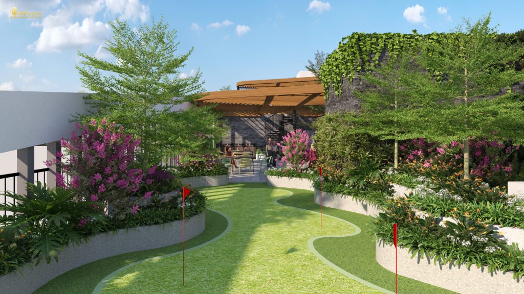 chung cư Hoàng Huy New City- Phối cảnh sân tập golf trên không