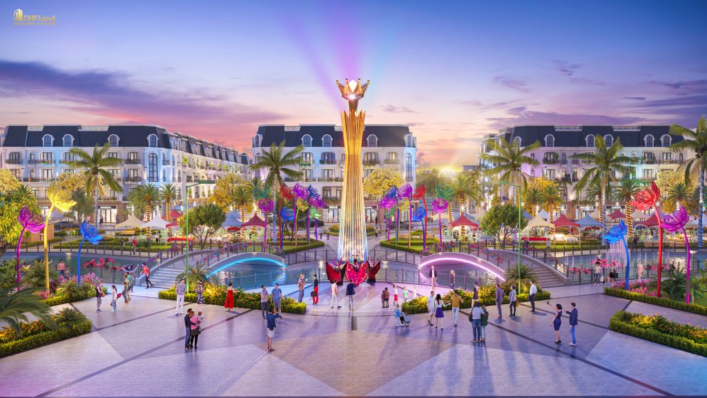 chung cư hoàng huy new city | Hình ảnh về đêm tại quảng trường