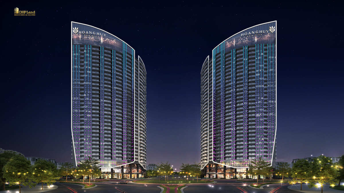 Chung cư Hoàng Huy New City - Hình ảnh tòa tháp biểu thượng cánh buồm