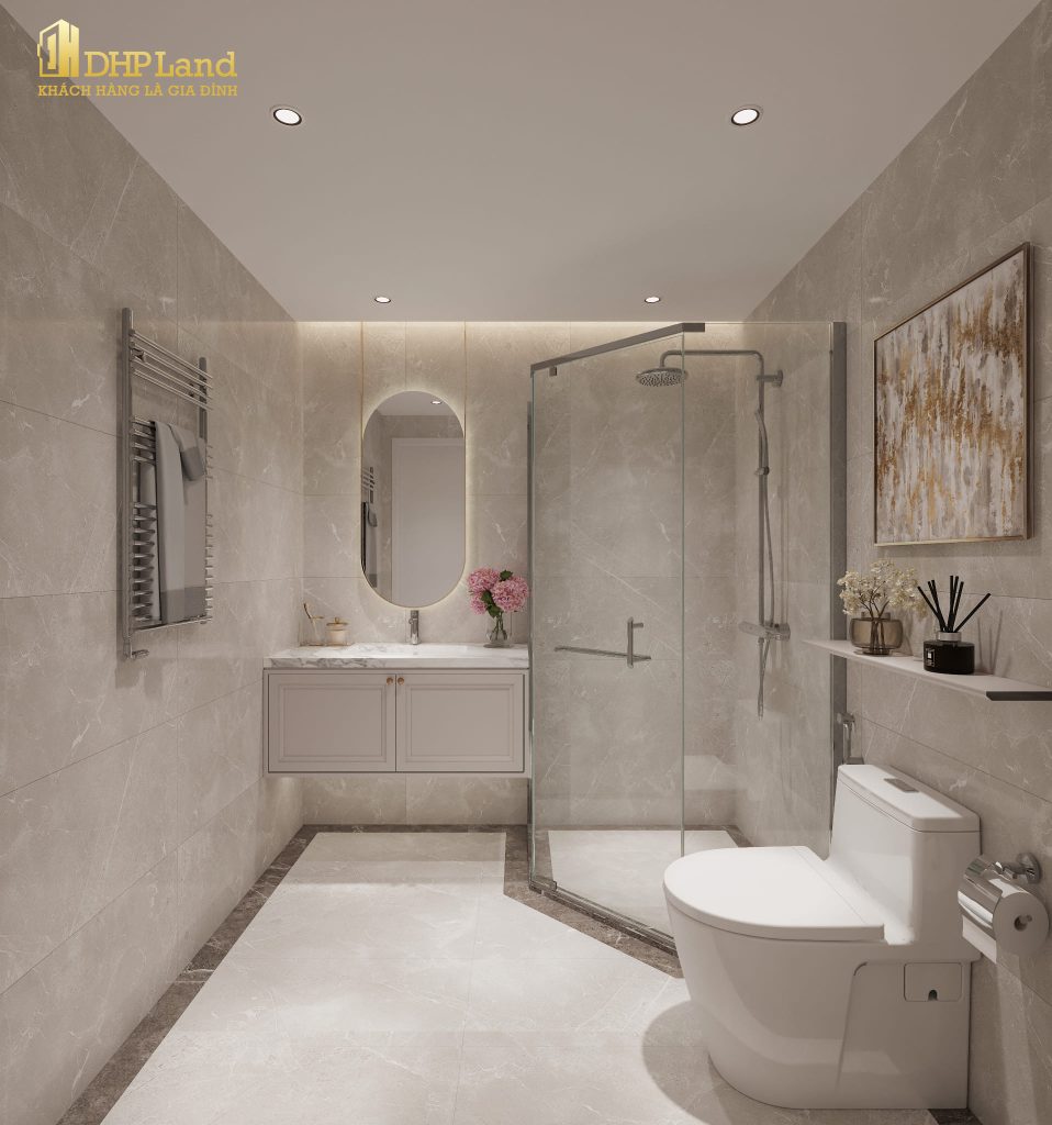 Chung cư Hoàng Huy New City- Hình ảnh thiết kế phòng tắm phong cách Neoclassic