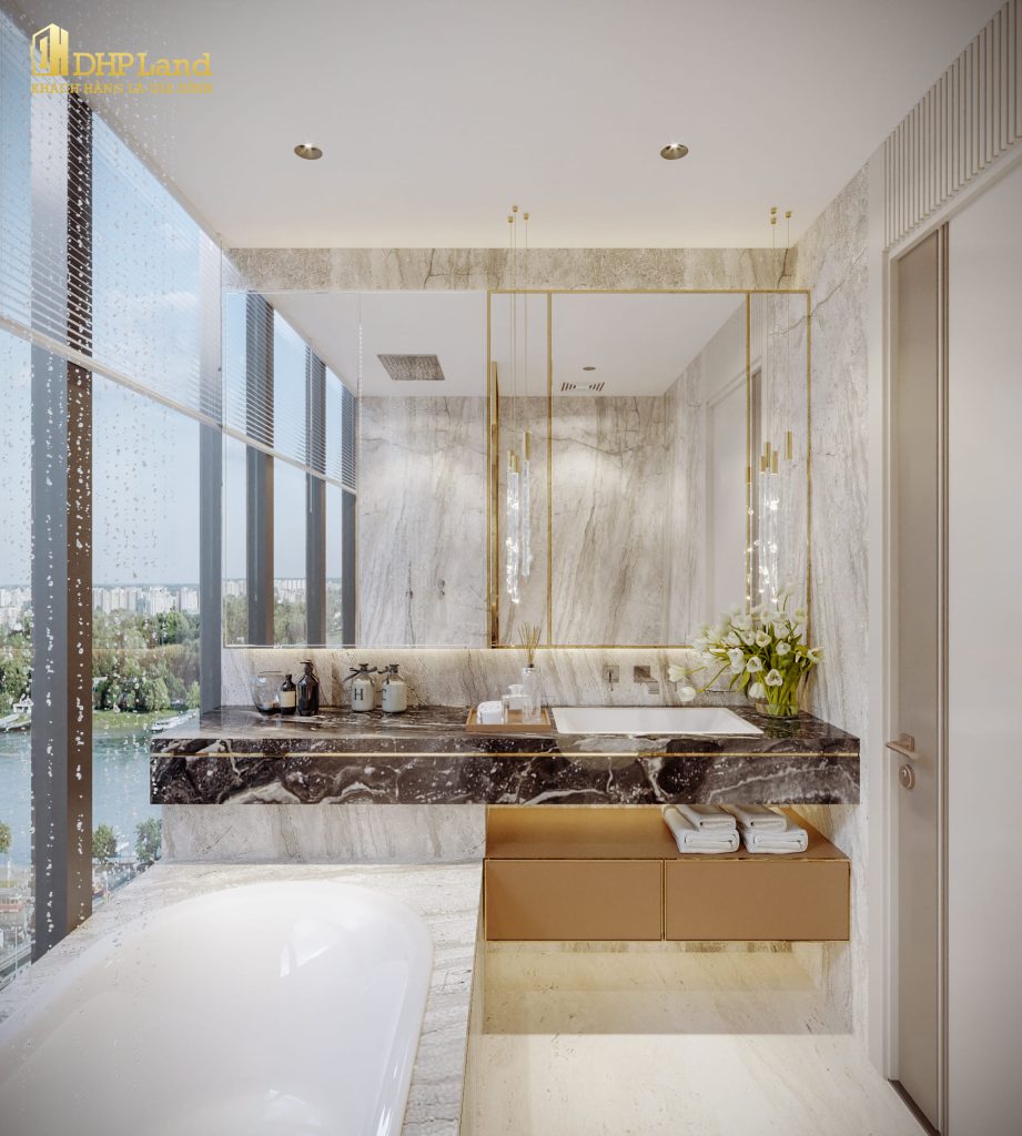 Chung cư Hoàng Huy New City- Hình ảnh thiết kế phòng tắm phong cách MORDERN LUXURY