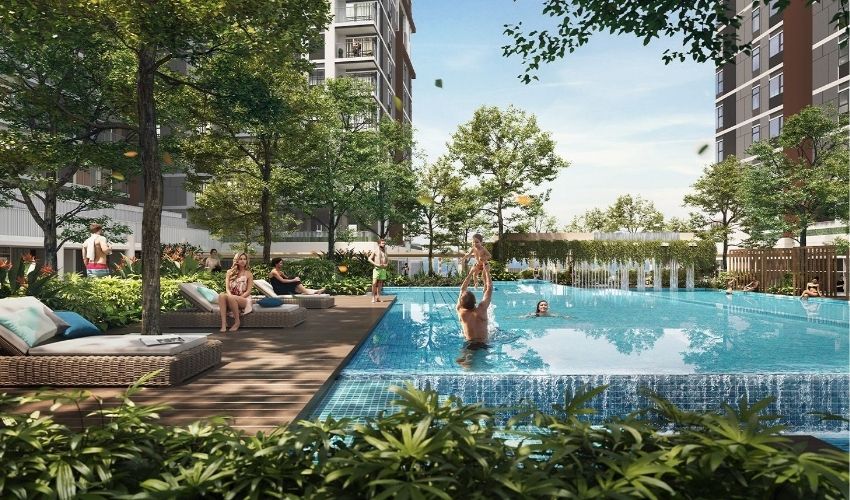 Hình ảnh tiện ích hồ bơi tại Chung cư The Ambience Hải Phòng