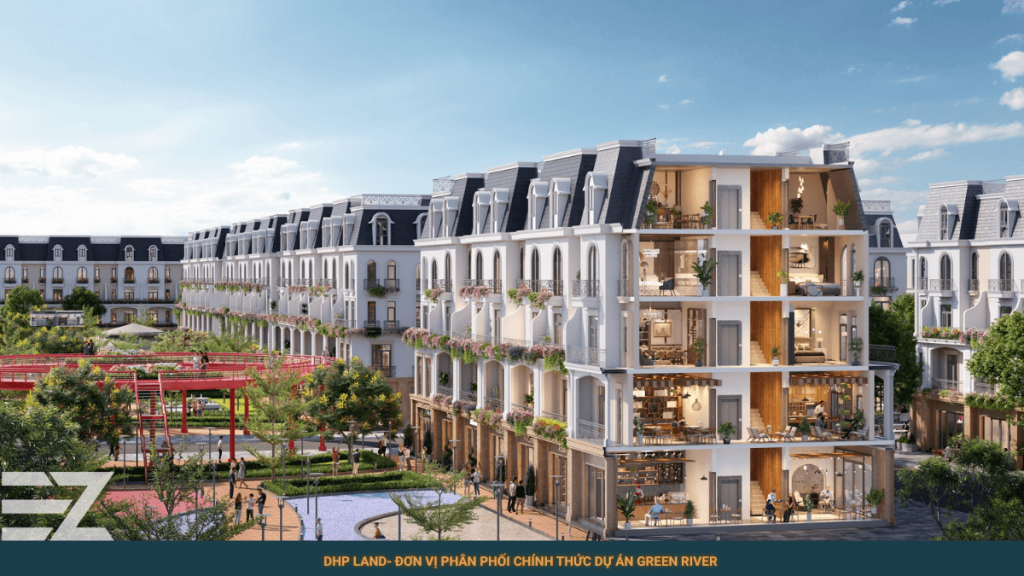 tiện ích Hoàng Huy Green River | các dãy shophouse