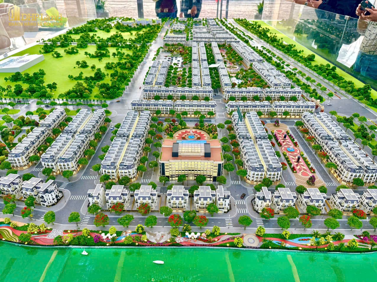 Biệt thự Hoàng Huy Green River có view ven sông- Sa bàn dự án