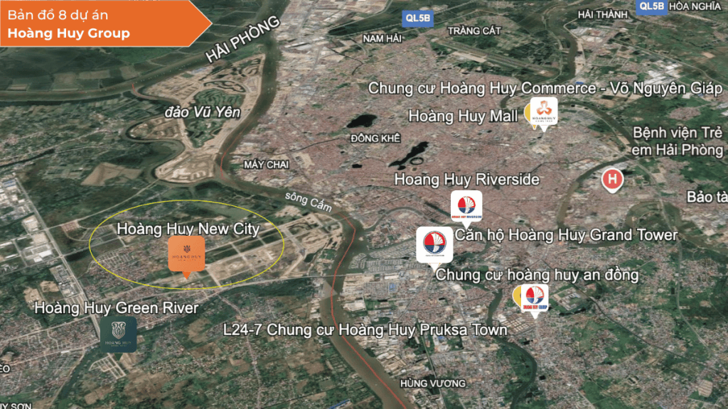 Năng lực tài chính mạnh mẽ giúp Chủ đầu tư Hoàng Huy Group luôn đảm bảo tiến độ xây dựng chung cư Hoàng Huy New City đúng như cam kết. Hoàng Huy New City | Bản đồ các dự án Hoàng Huy group đã thực hiện