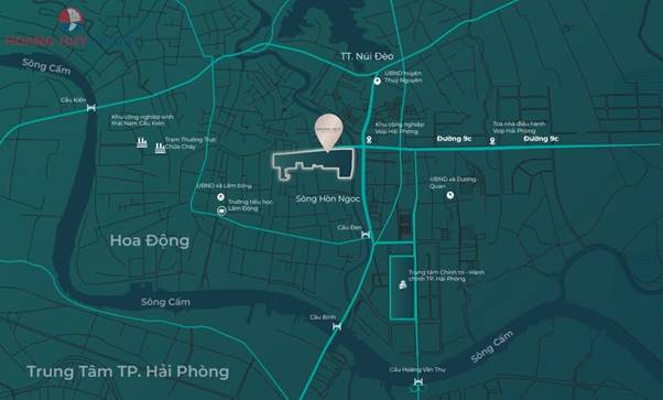 vị trí Hoàng Huy Green River trên bản đồ