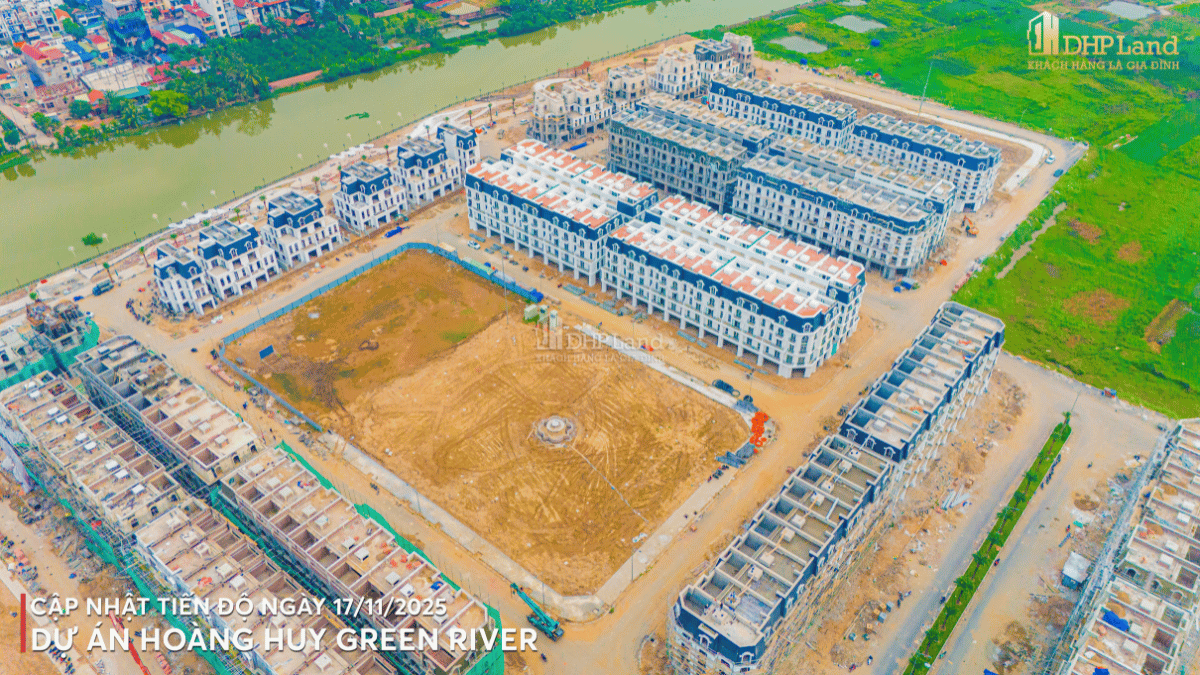 Hình ảnh tiến độ tiện ích công viên Sun Park dự án Hoàng Huy Green River
