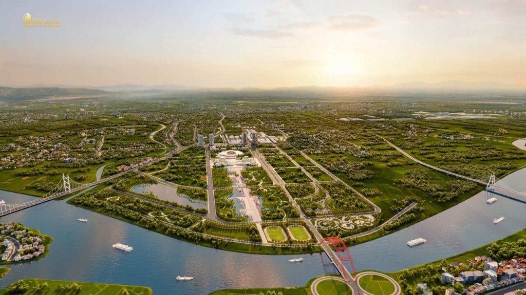 Chung cư Hoàng Huy New City Phối cảnh 2 cây cầu nối từ thành phố