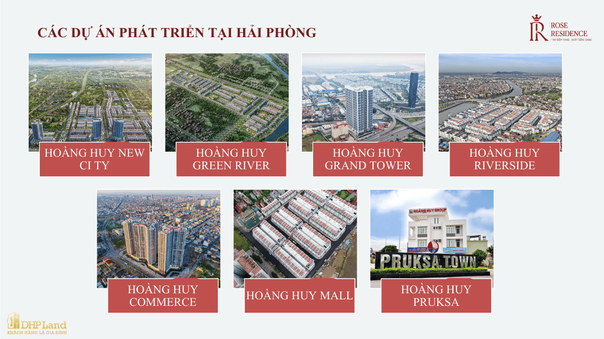 Hoàng Huy Commerce- các dự án đã phát triển