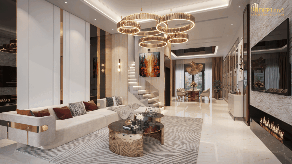 can ho chung cu Phan khu Sky Light, Chung cu hoang Huy New City phòng khách 2