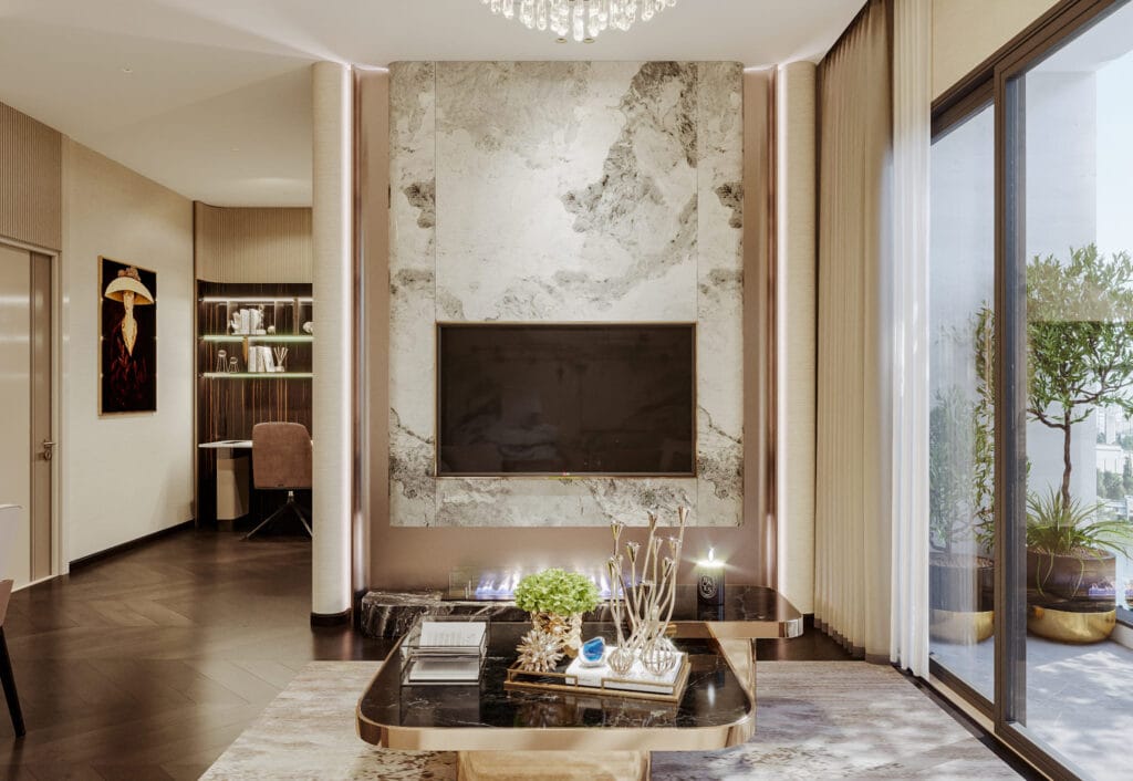 Chung cư Hoàng Huy New City | Thiết kế phòng khách Master phong cách Luxury 