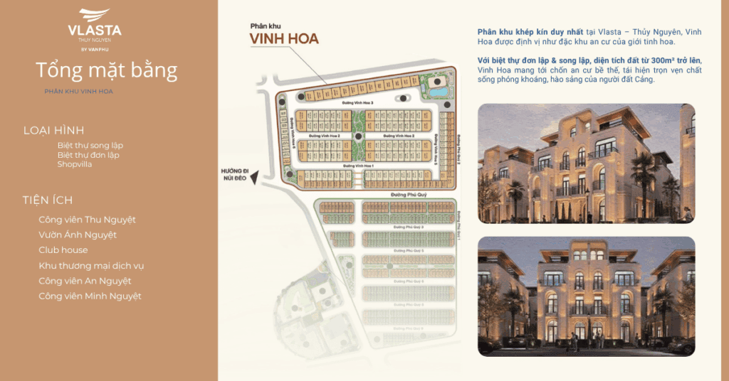 Biệt Thự Vinh Hoa Vlasta Thủy Nguyên: Lãnh Địa Giới Tinh Hoa Vlasta Thuy Nguyen phan khu vinh hoa