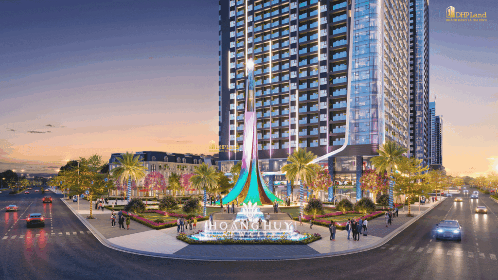 Chung cư Hoàng Huy New City - Hình ảnh vị trí có logo Hoàng Huy