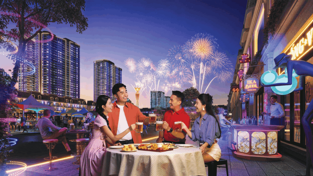 Cuộc sống sầm uất ngay dưới chân chung cư Hoàng Huy New City Chung cư Hoàng Huy New City |Hệ sinh thái tiện ích đẳng cấp và phố đi bộ sầm uất ngay dưới chân chung cư Hoàng Huy New City