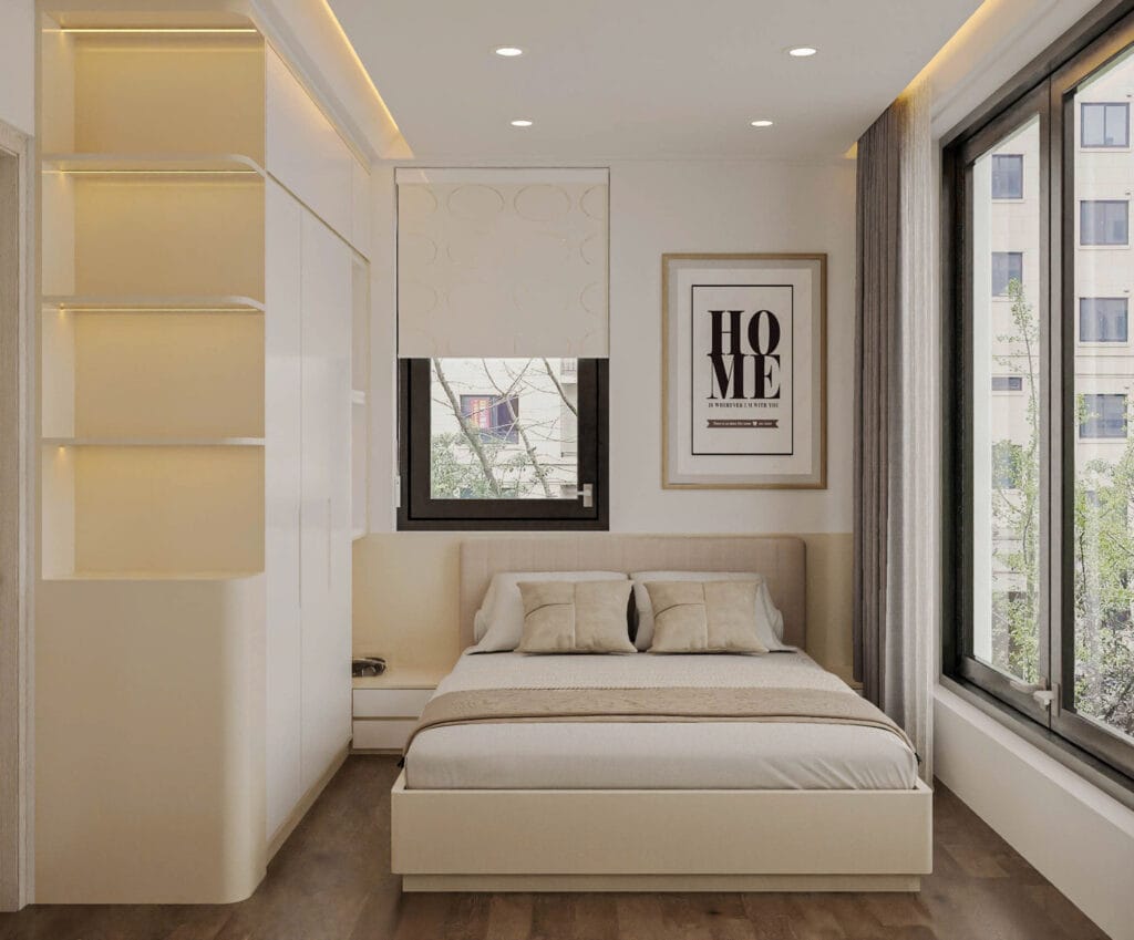 thiết kế nhà ở xã hội him lam- căn 2 phòng ngủ- phòng khách