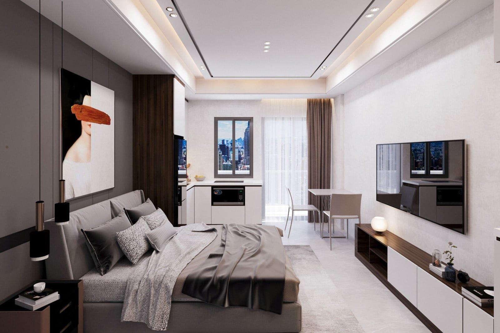 Evergreen Tràng Duệ- thiết kế căn 1 phòng ngủ