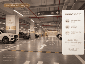 chỗ để xe ô tô tại chung cư Hoàng Huy New City