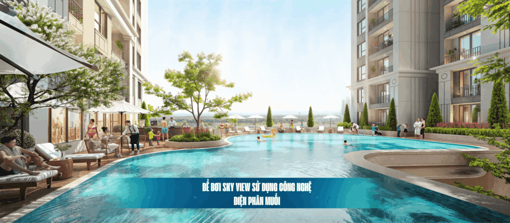 tiện ích The Zenith Hải Phòng bể bơi vô cực